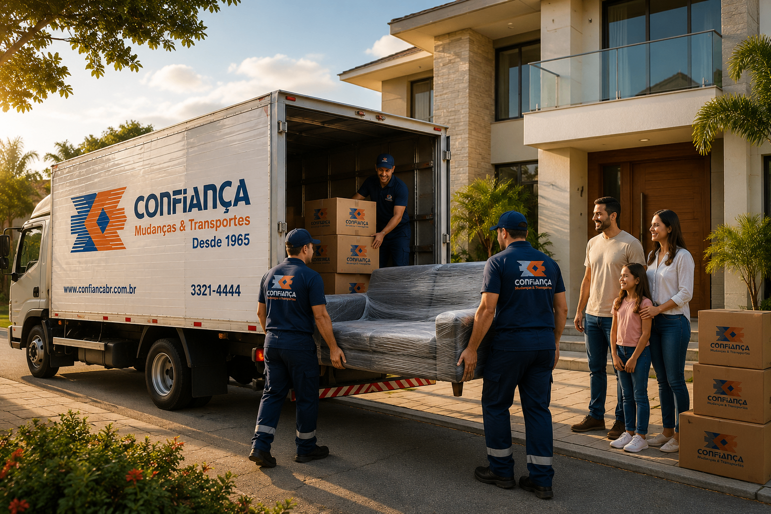 Equipe da Confiança realizando mudança residencial em Belém do Pará
